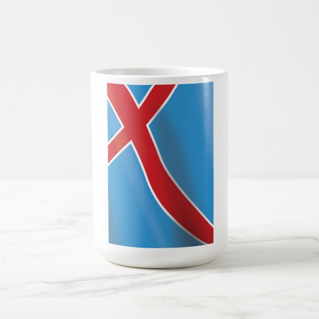 Norway Flag travel poster Coffee Mug (Center)