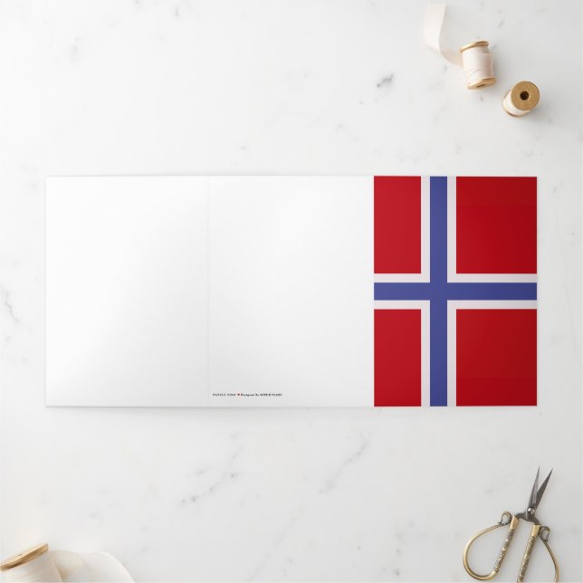 Norway flag Tri-Fold card (Outside)