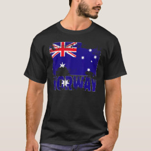 Norway Flag Vintage Distressed Scandinavia Grunge T-Shirt