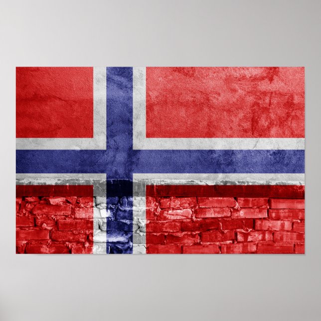 Norway flag wall poster (Front)