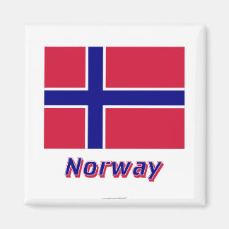 Norway Flag with Name Magnet