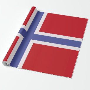 Norway flag wrapping paper