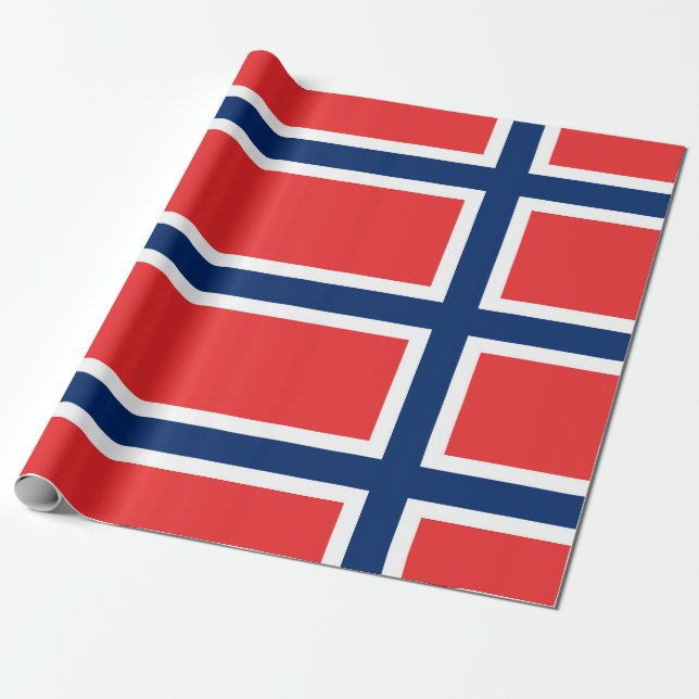 Norway Flag Wrapping Paper (Unrolled)