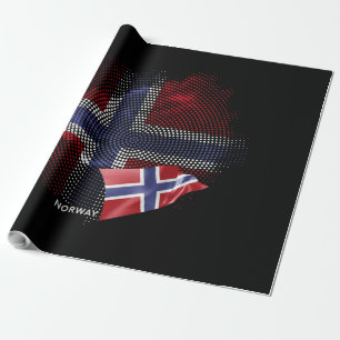 Norway flag wrapping paper