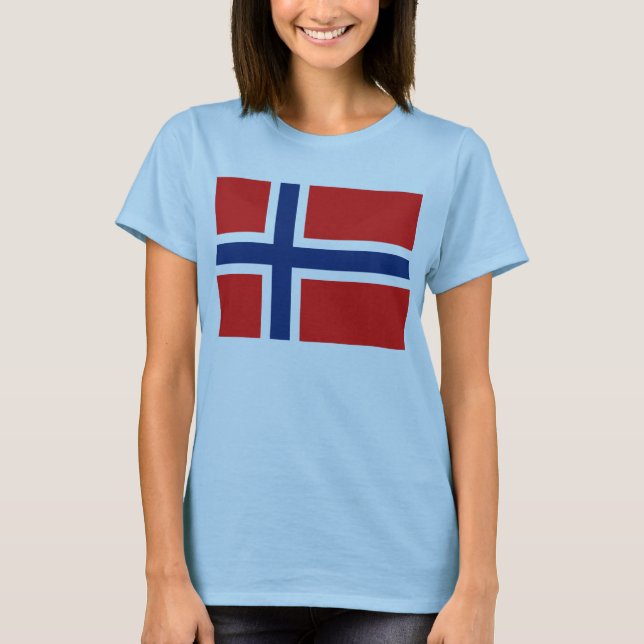 Norway Flag x Map T-Shirt (Front)
