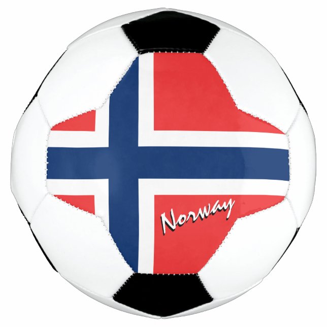 Norway Football & Norwegian Flag / Sports Soccer Ball (Front)