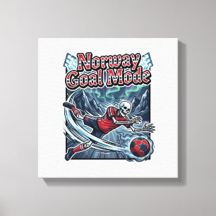 Norway Goal Mode Skeleton Striker Nations Streetwe Canvas Print