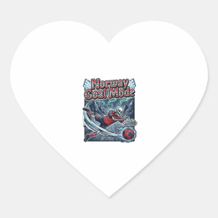 Norway Goal Mode Skeleton Striker Nations Streetwe Heart Sticker