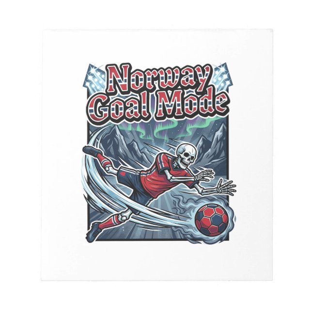 Norway Goal Mode Skeleton Striker Nations Streetwe Notepad (Front)