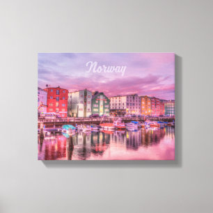 Norway Harbour Canvas Print