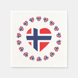 NORWAY HEART SHAPE FLAG NAPKIN