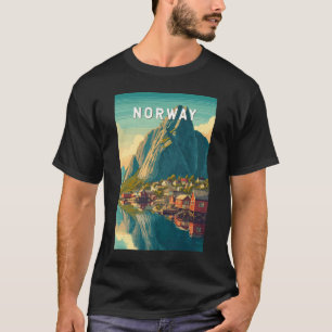 Norway Illustration Travel Art Vintage T-Shirt