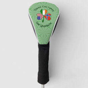 Norway Ireland USA Shamrock Flag Personalised  Golf Head Cover