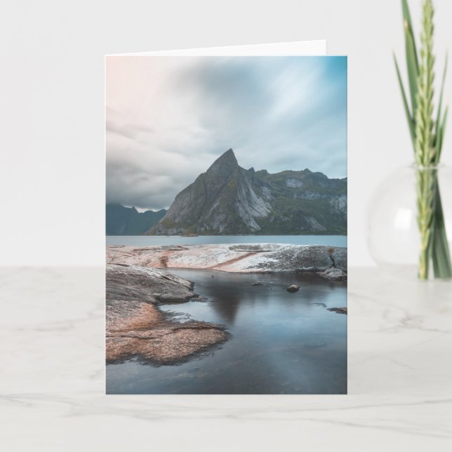 Norway Lofoten Mountain Card (Front)
