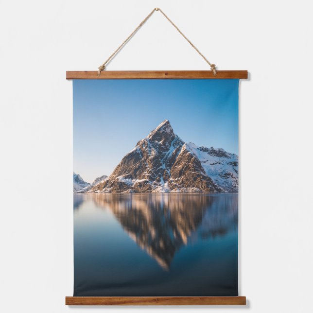Norway Lofoten Mountain Hanging Tapestry (Front)