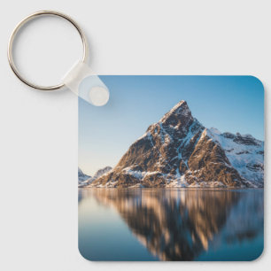 Norway Lofoten Mountain Key Ring