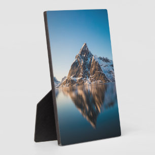Norway Lofoten Mountain Plaque