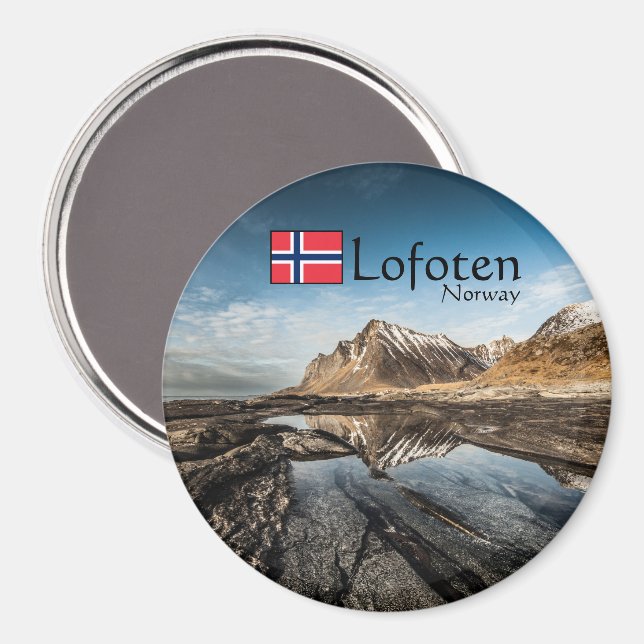 Norway Lofoten Souvenir  Magnet (Front/Back)