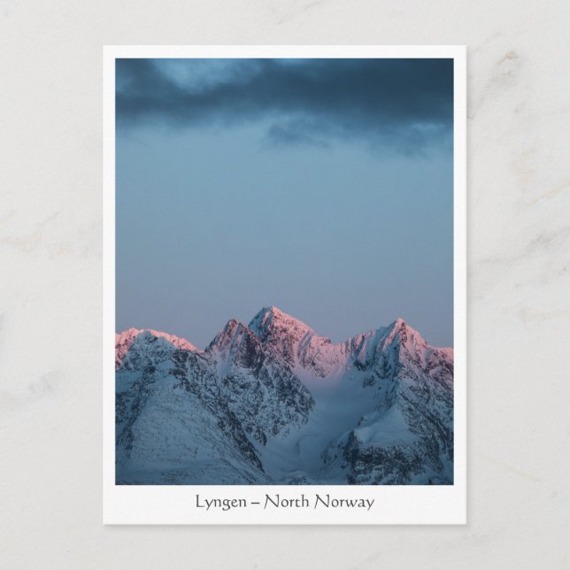 Norway Lyngen Mountains Postcard (Front)