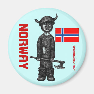 Norway magnet with funny viking