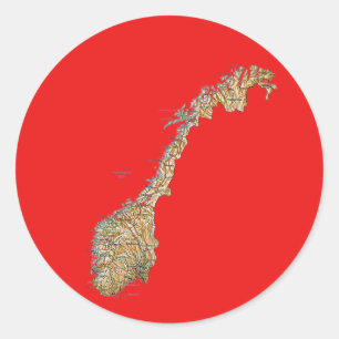 Norway Map Sticker
