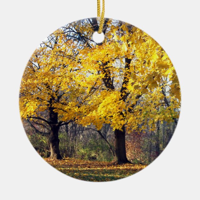 Norway Maples Ceramic Tree Decoration (Front)