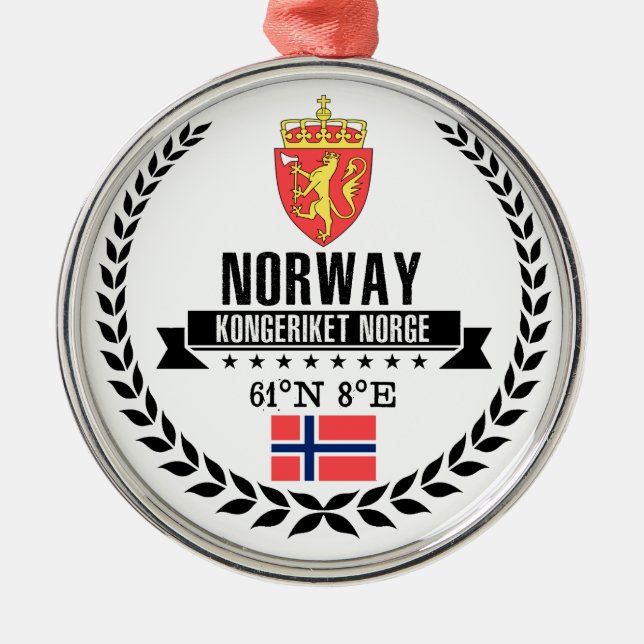 Norway Metal Tree Decoration (Front)