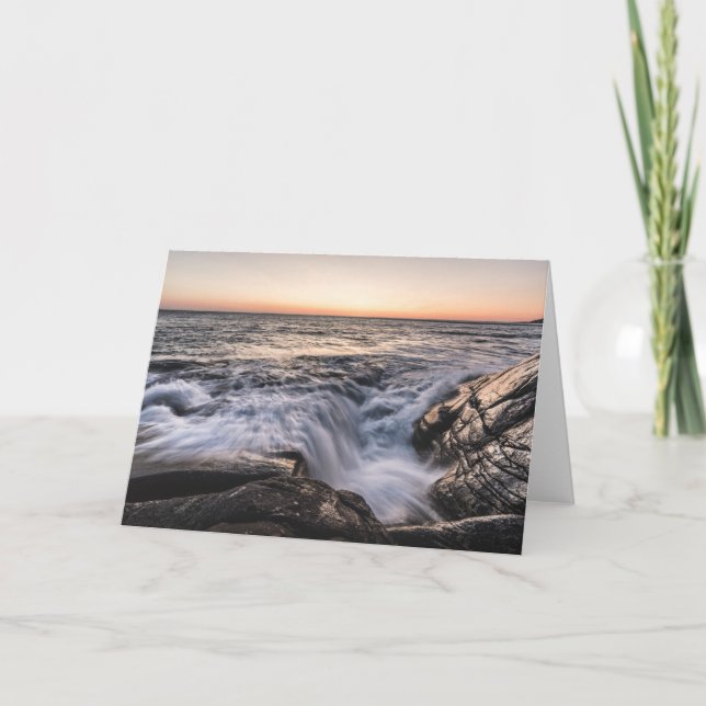 Norway Minimalist Coastal Landscape Photo  Card (Front)