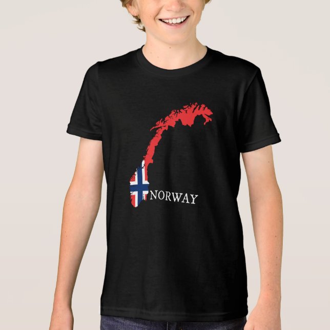 Norway - Norway Flag Tri-Blend Shirt (Front)