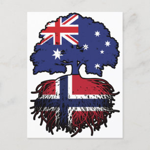 Norway Norwegian Australian Australia Tree Roots Postcard