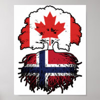 Norway Norwegian Canadian Canada Tree Roots Flag