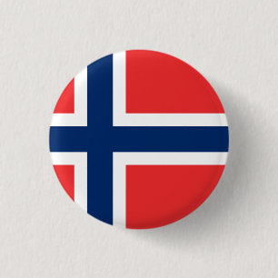 Norway (Norwegian) Flag 3 Cm Round Badge
