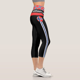 Norway & Norwegian Flag fashion, Fitness, Sports C Capri Leggings