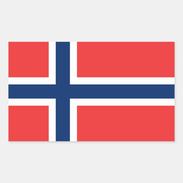 Norway - Norwegian Flag Rectangular Sticker (Front)