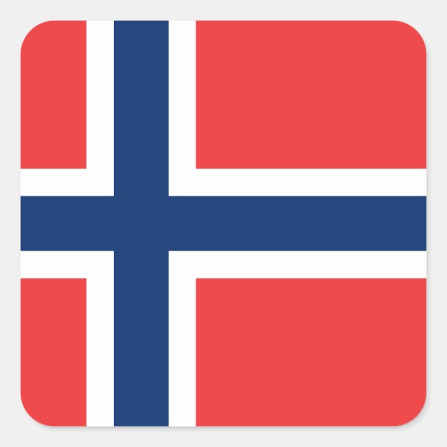 Norway (Norwegian) Flag Square Sticker (Front)