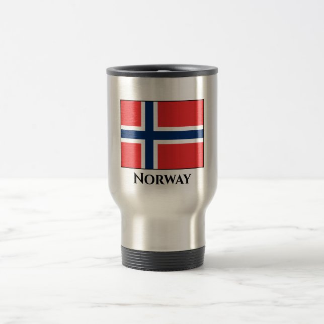 Norway (Norwegian) Flag Travel Mug (Center)