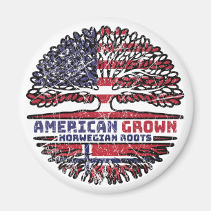 Norway Norwegian US American USA United States Magnet