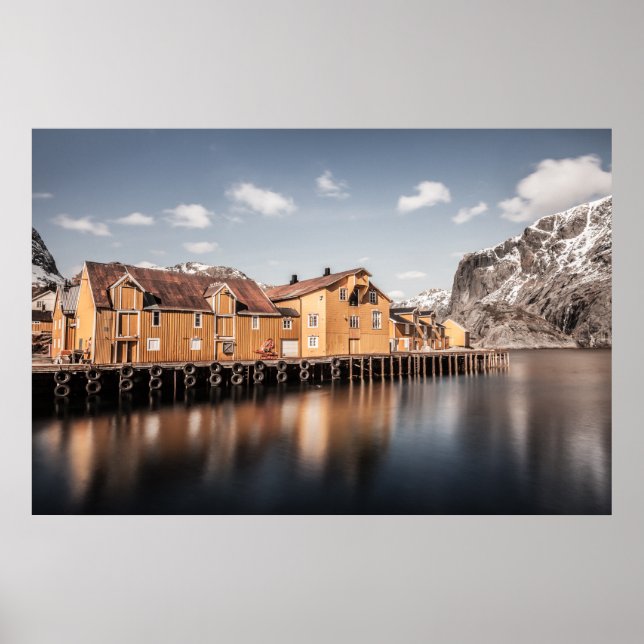 Norway Nusfjord Lofoten Poster (Front)