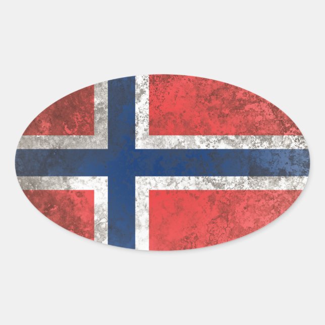 Norway Oval Sticker (Front)