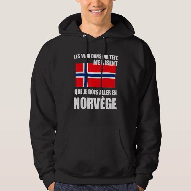 Norway Proverb Norwegian Flag Hoodie (Front)