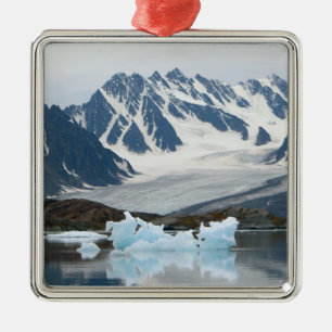 Norway, Receding Glacier and iceberg Metal Tree Decoration
