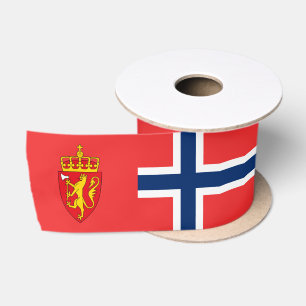 Norway Ribbon, Emblem, patriotic, Norwegian Flag Satin Ribbon