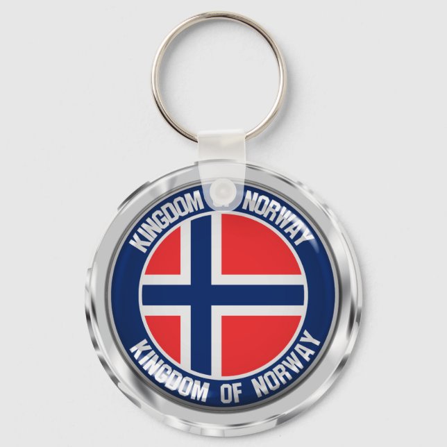 Norway Round Emblem Key Ring (Front)