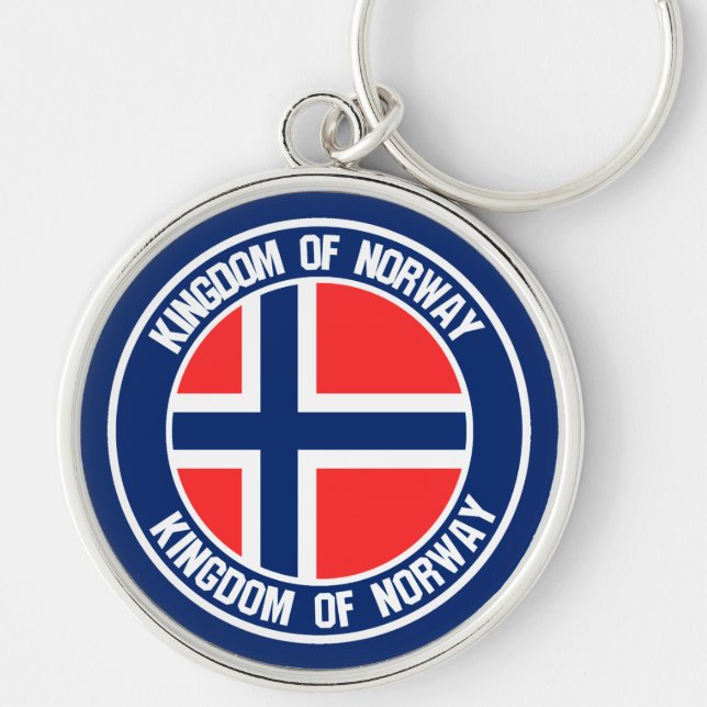 Norway Round Emblem Key Ring (Front)