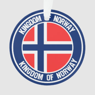 Norway Round Emblem Ornament