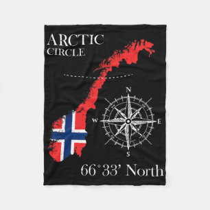 Norway Scandinavia Hiking Camper Fishing Fleece Blanket