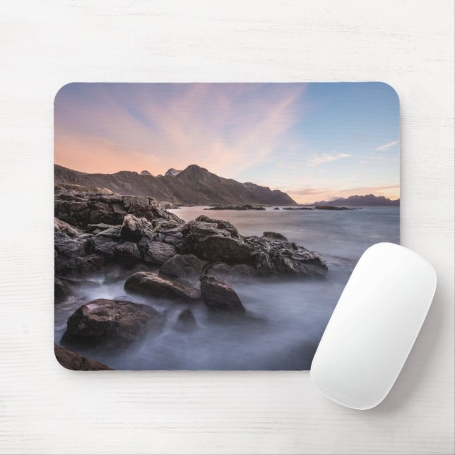 Norway Seascape Mouse Pad (With Mouse)