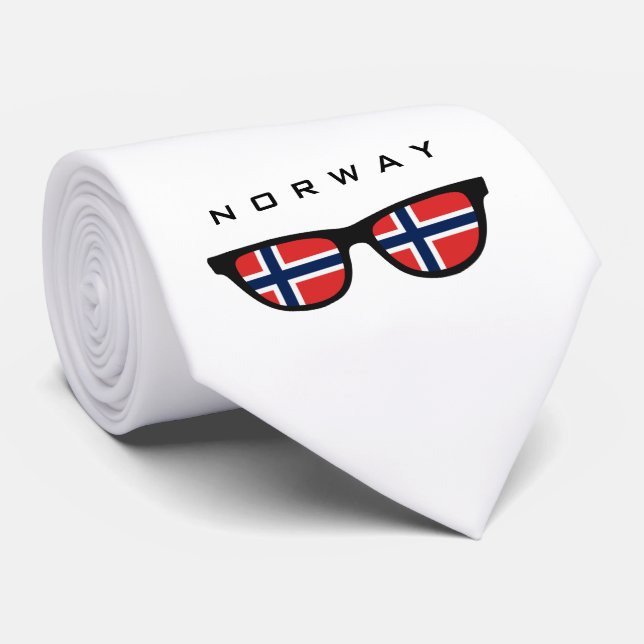 Norway Shades custom text & colour tie (Rolled)