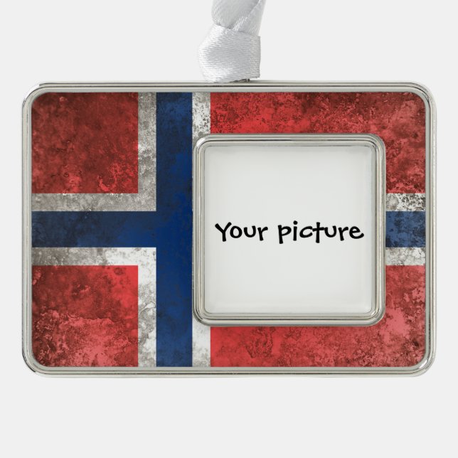 Norway Silver Plated Framed Ornament (Front)