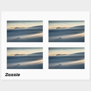 Norway Snow Landscape Photo Rectangular Sticker